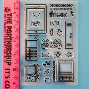 #45 Stamp Set - Ipad Laptop Video Game Music Locker Camera Technology